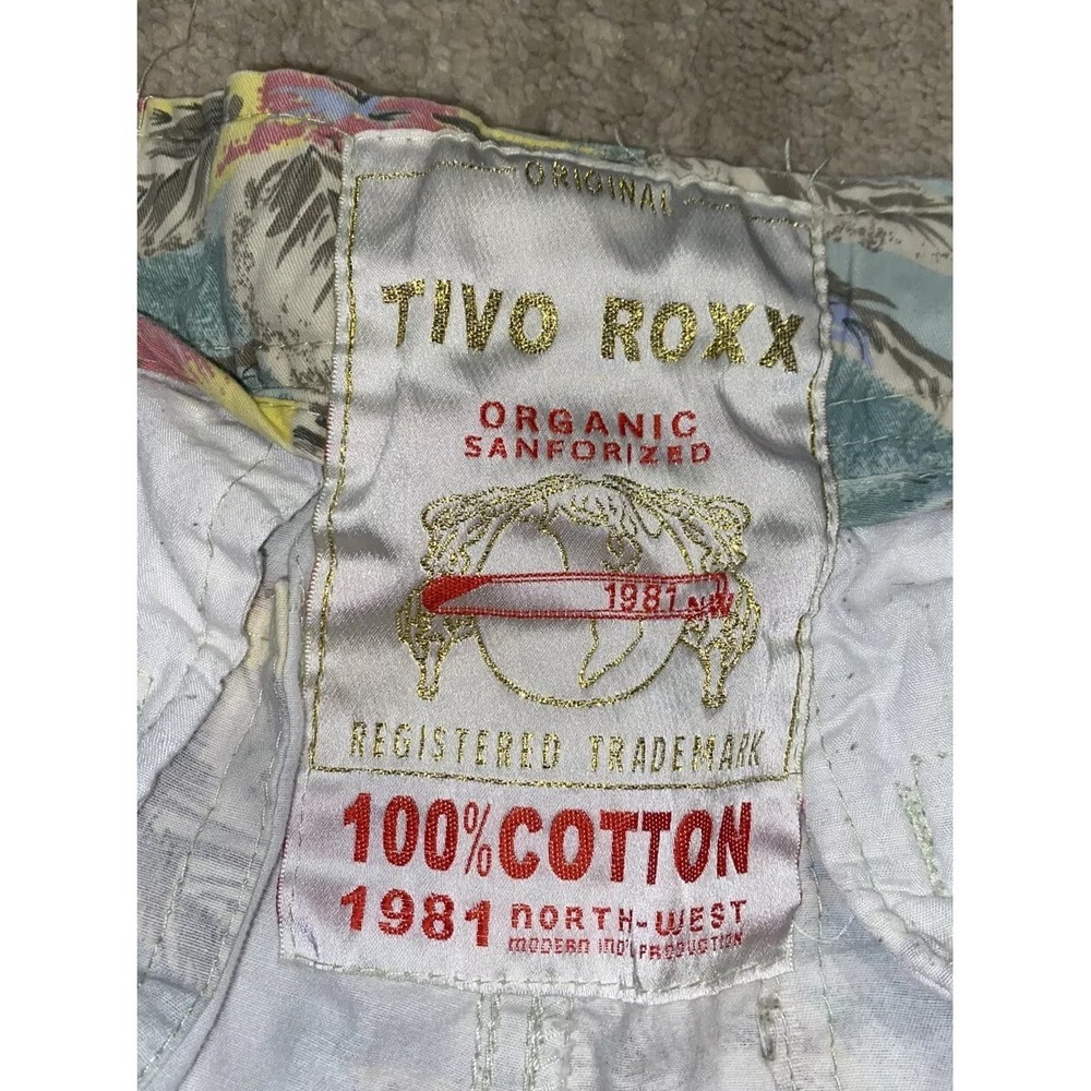 TIVO ROXX Men's Flat Front Cargo Shorts Tropical Hawaiian Floral Sz 38 - Picture 3 of 6
